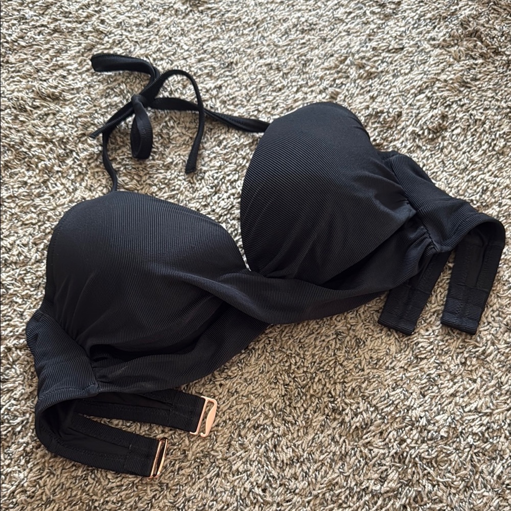 Black Bikini Top with Adjustable Straps